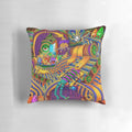 Psychedelic pillow featuring visionary art design to enhance consciousness
