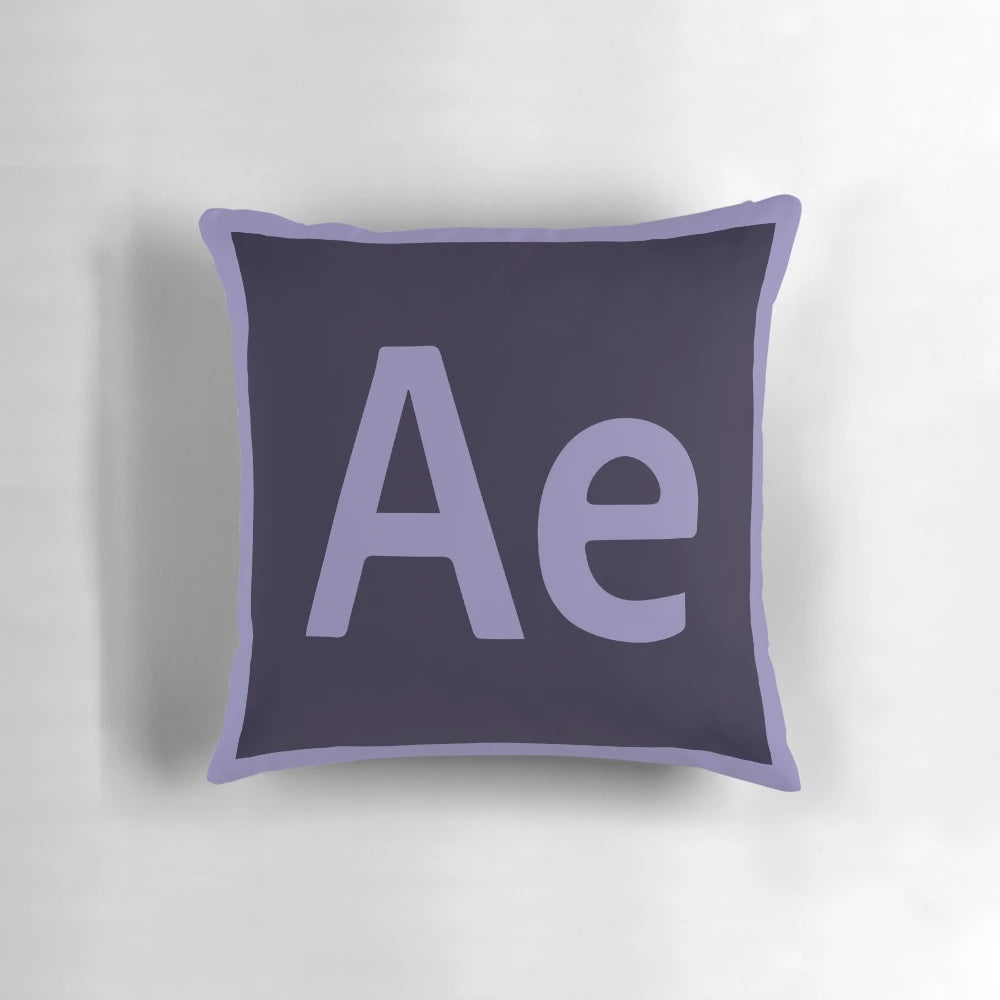 Vibrant and stylish After Effects-inspired pillow for your creative workspace or home decor