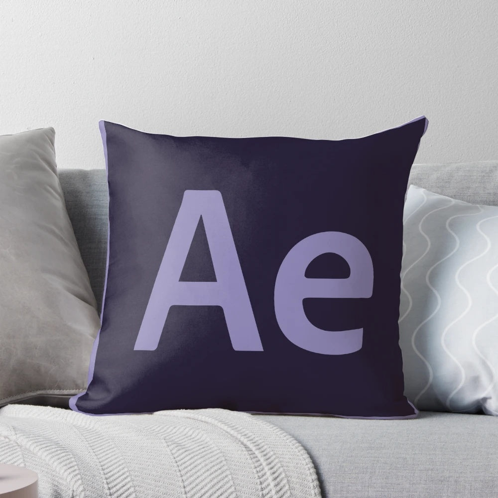 Vibrant and stylish After Effects-inspired pillow for your creative workspace or home decor