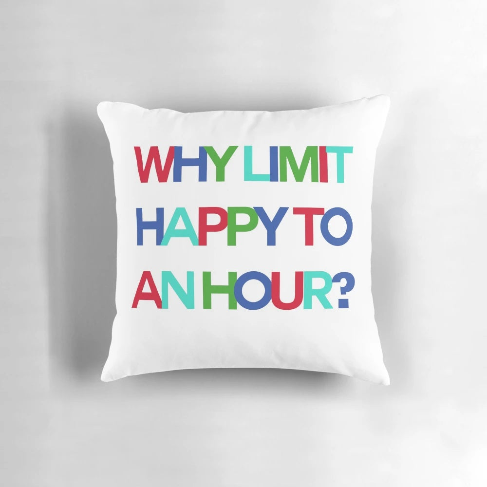 Cozy pillow for extending happy hour