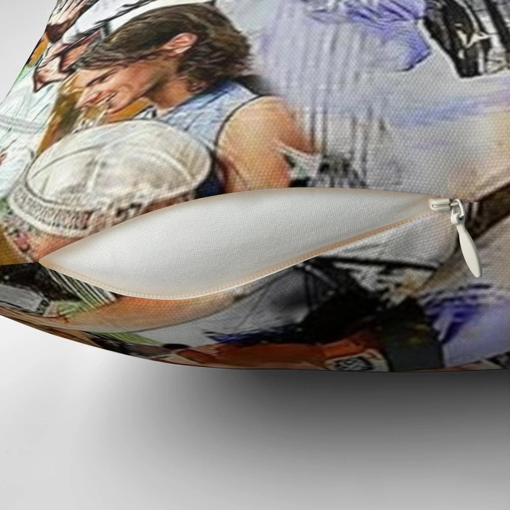 Stylish Rafael Nadal-themed pillow for sports and tennis enthusiasts