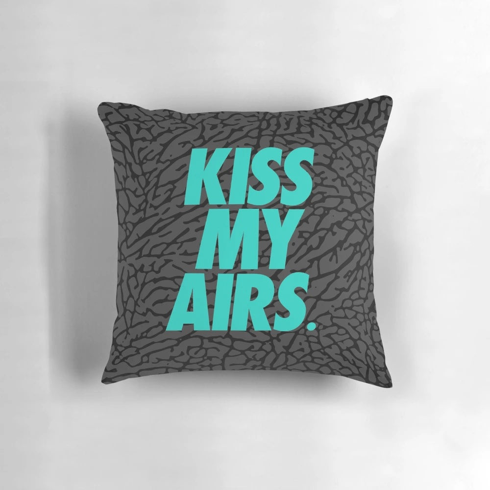 Stylish Kiss My Airs x Atmos Pillow for a modern, streetwear-inspired home decor