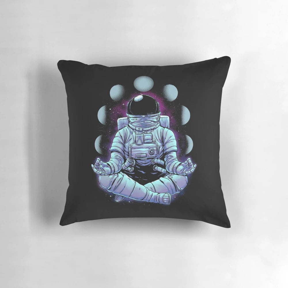 Meditation pillow with chakra alignment design and Om symbol