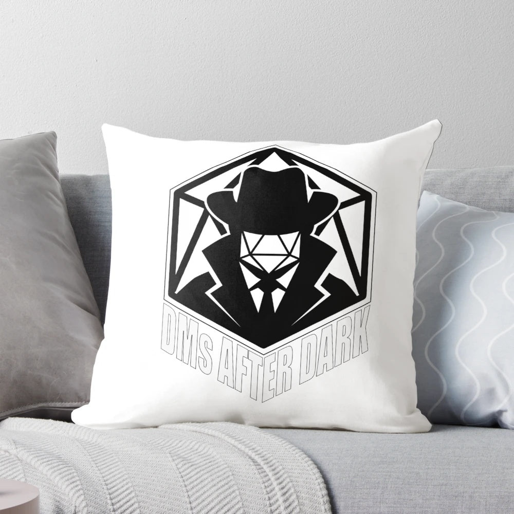 The DMS Classic Pillow, a high-quality, comfortable pillow with a stylish after dark logo design.
