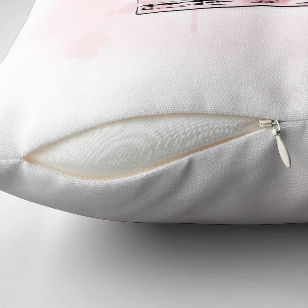Luxurious pink pillow with a glass case, showcasing a captivating fragrance.