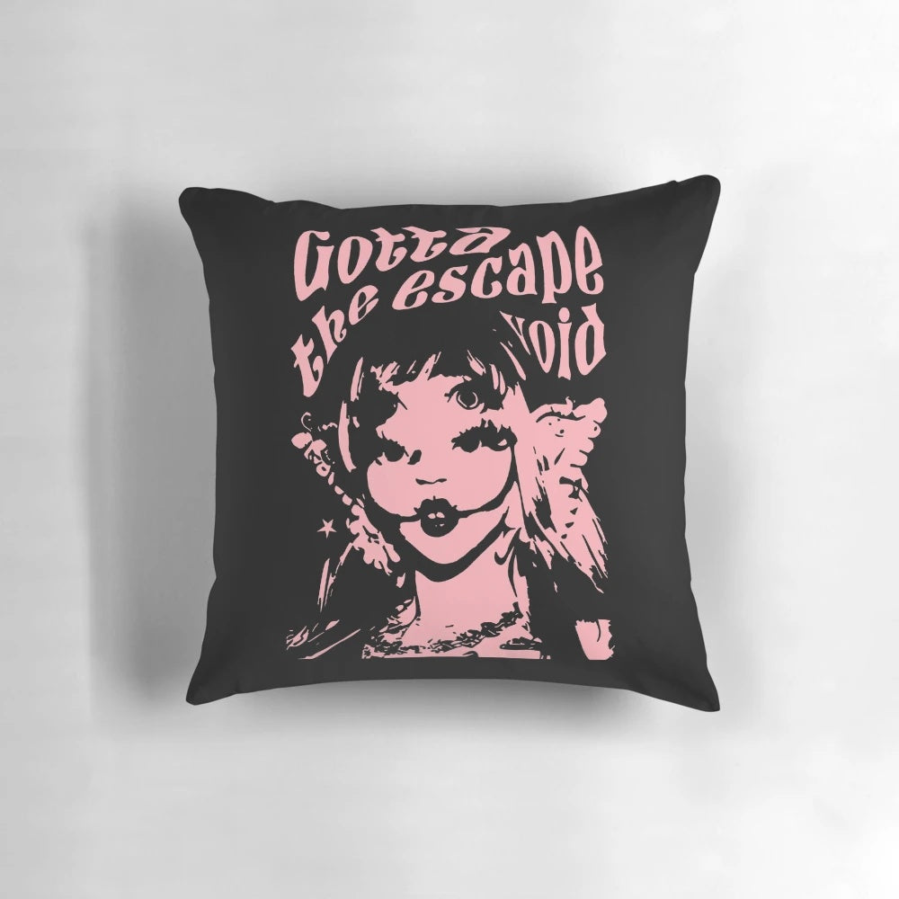 Soft, cozy Melanie Martinez-inspired trilogy throw pillow