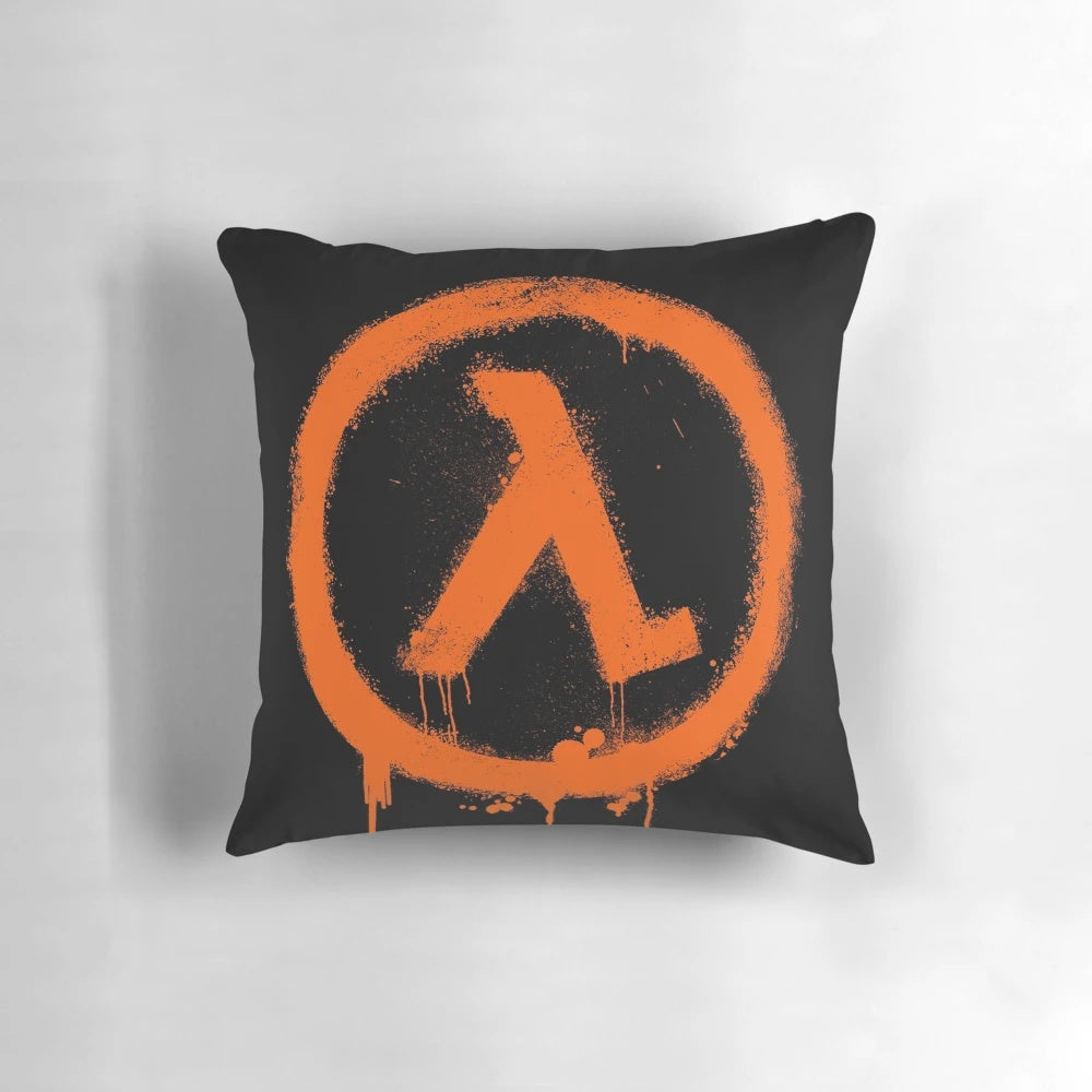 Official "Half Life" pillow featuring the iconic game logo and characters