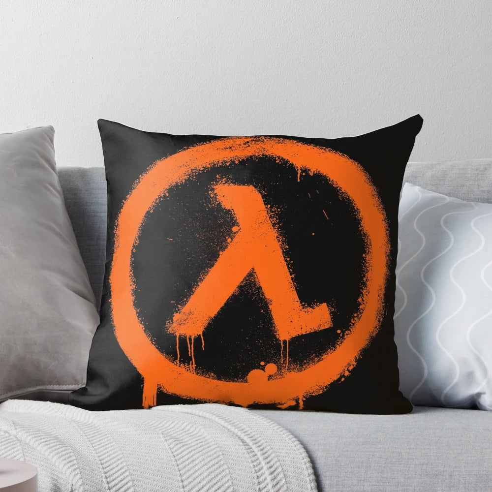 Official "Half Life" pillow featuring the iconic game logo and characters
