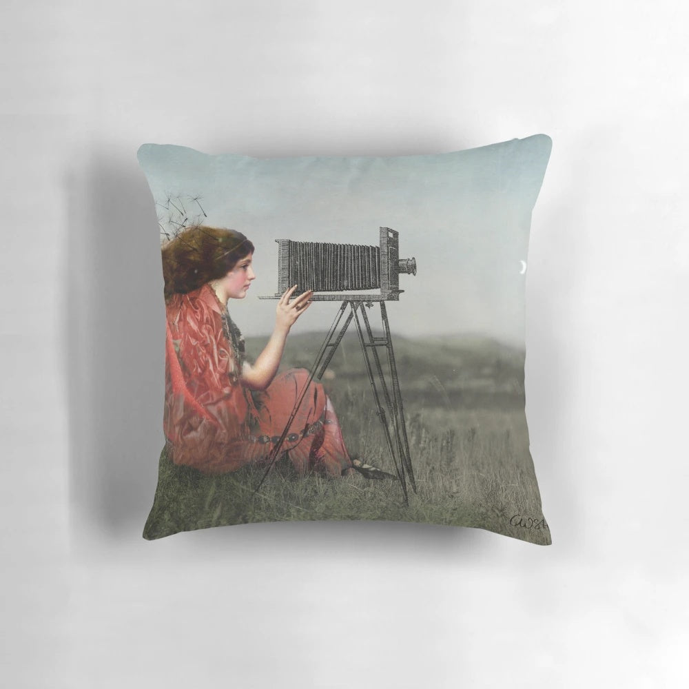 A soft and supportive pillow that provides a watchful presence for a restful night's sleep.