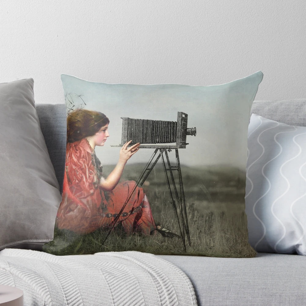 A soft and supportive pillow that provides a watchful presence for a restful night's sleep.
