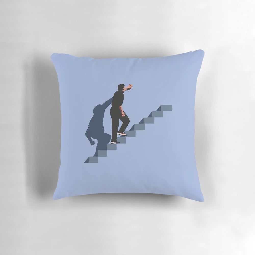 Truman Show-inspired throw pillow featuring the iconic movie's themes and imagery