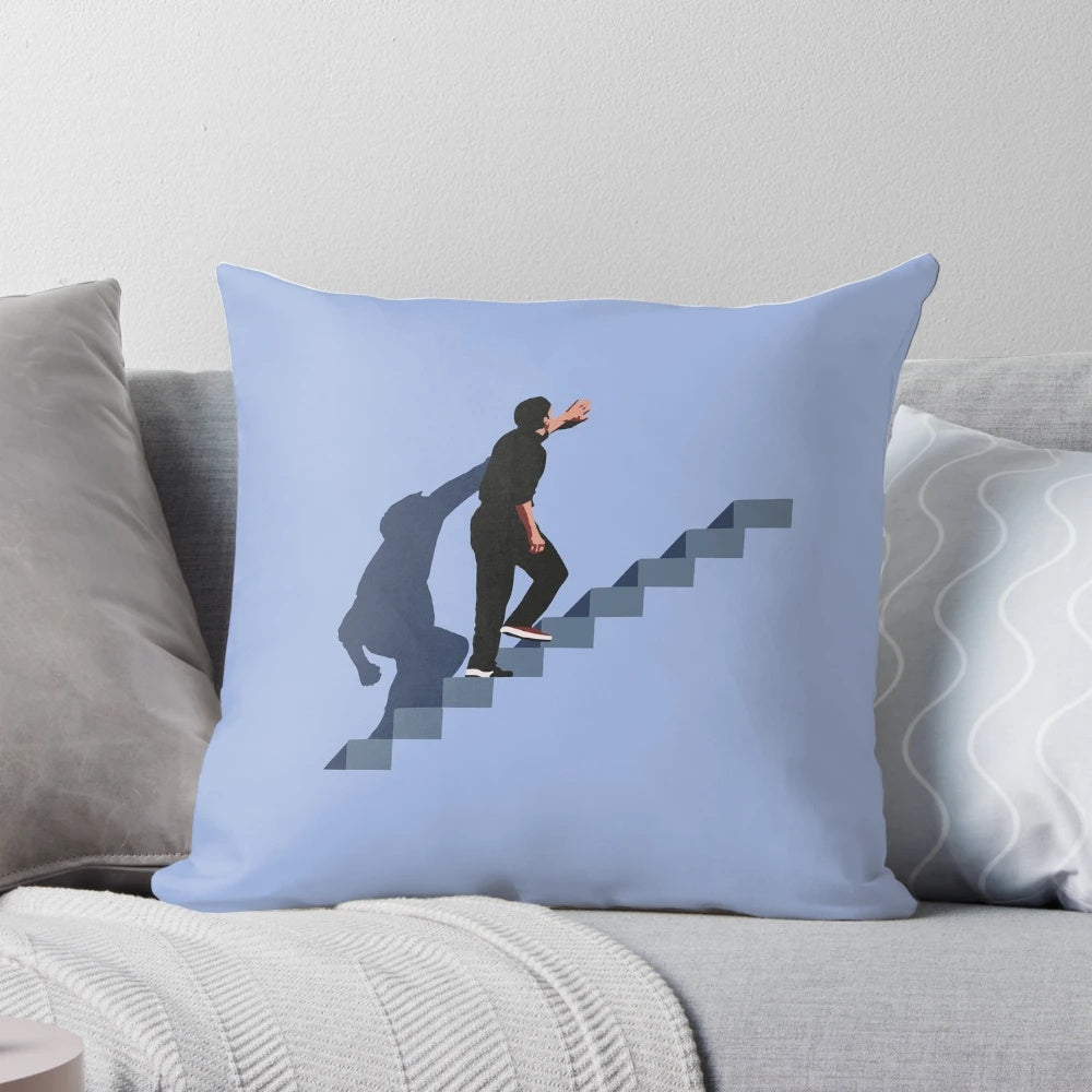 Truman Show-inspired throw pillow featuring the iconic movie's themes and imagery