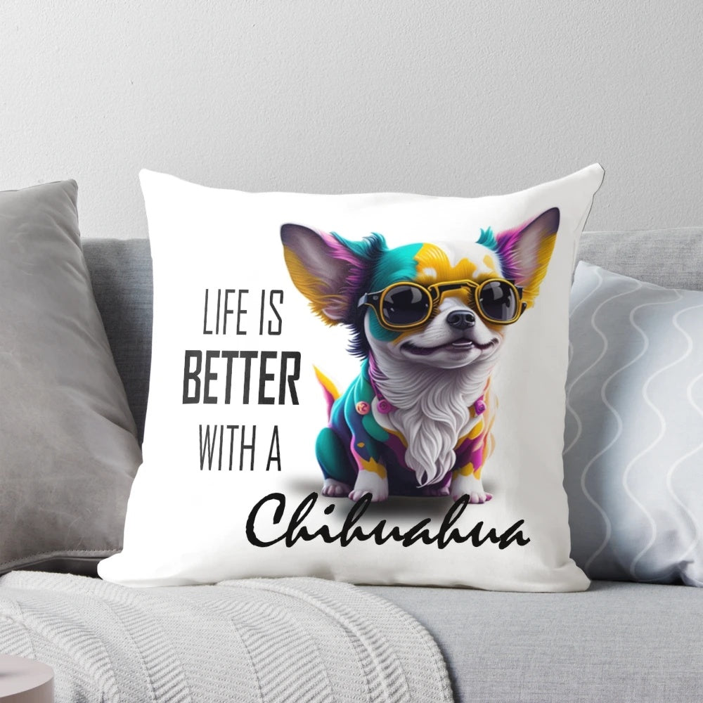 Plush Chihuahua Pillow - Cozy and Adorable Decor for Dog Lovers