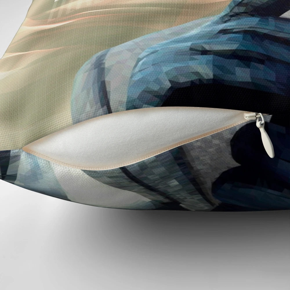ELEMENTARY Pillow - A low poly art representation of the iconic TV detective Sherlock Holmes