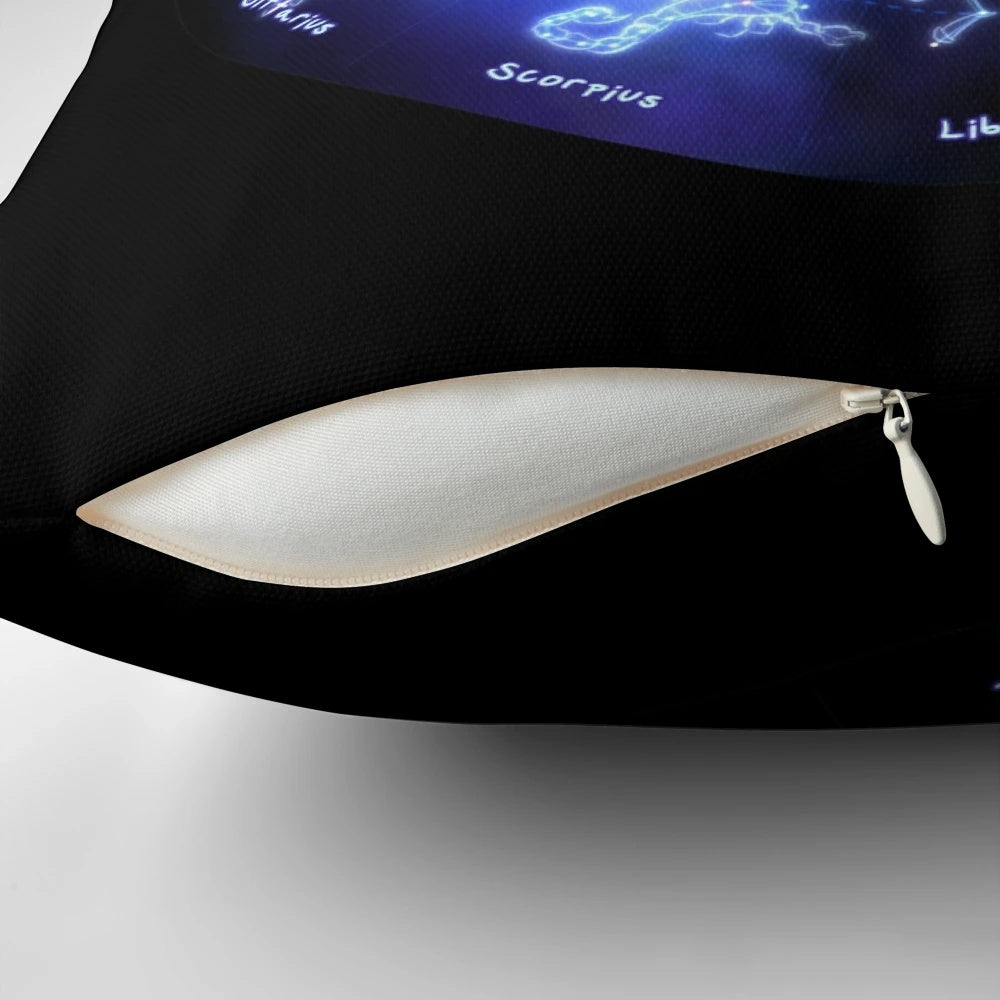 Decorative pillow featuring the zodiac constellations of ancient Greek astrology
