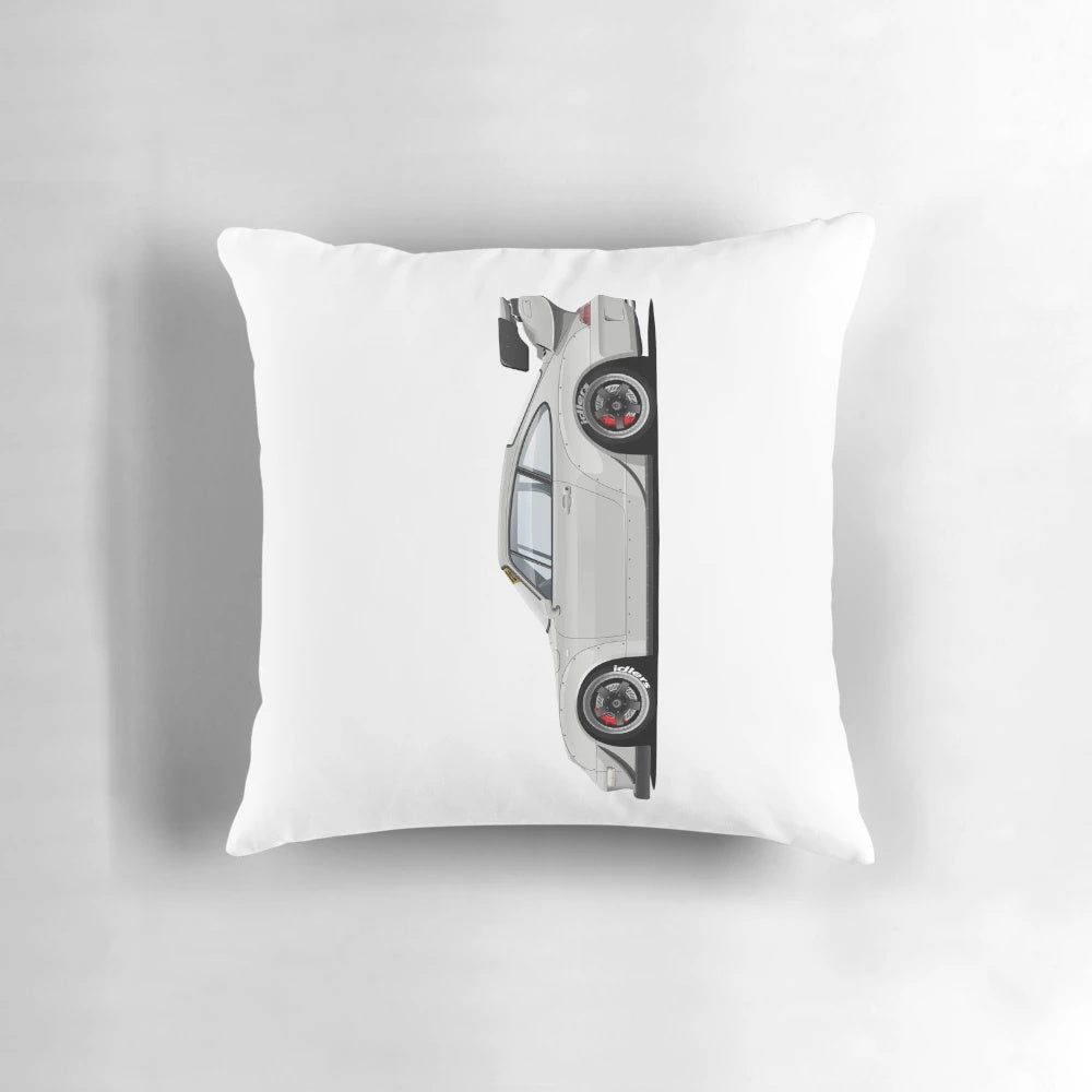 Stylish 993 RWB Pillow featuring Porsche 964 and Rauhweltbegriff design