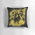 Golden Deer Splatter Pillow featuring the iconic design from the Fire Emblem: Three Houses video game
