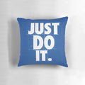 Nike-inspired pillow with a typography design