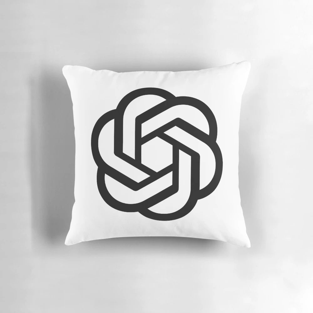 Soft and plush pillow featuring the openAI chatGPT AI logo