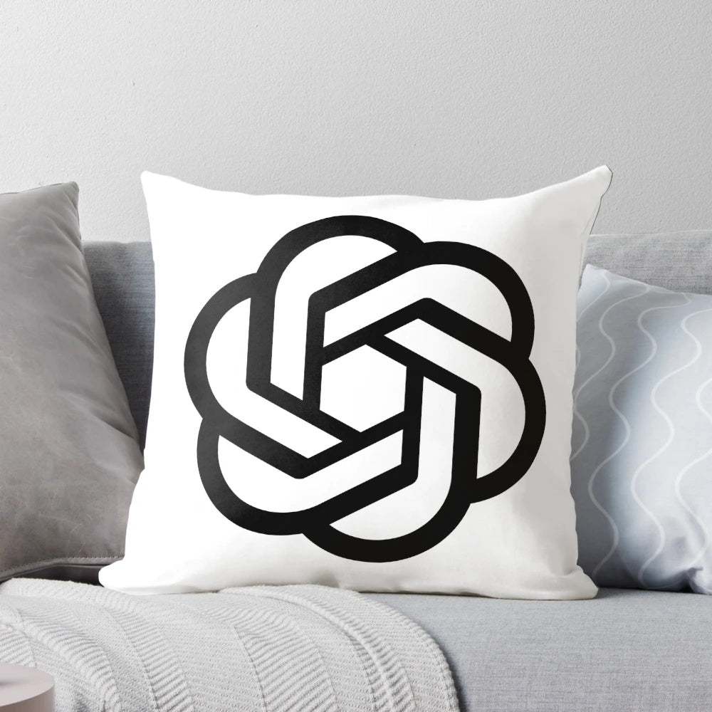 Soft and plush pillow featuring the openAI chatGPT AI logo