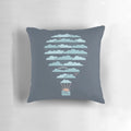 Minimalist weather balloon graphic printed on soft, cloud-like pillow
