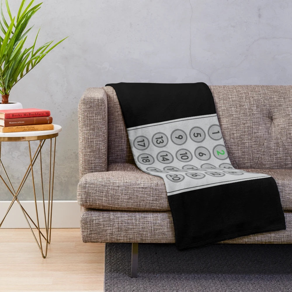 Elevator Mechanic Plush Blanket with Number Pad Design