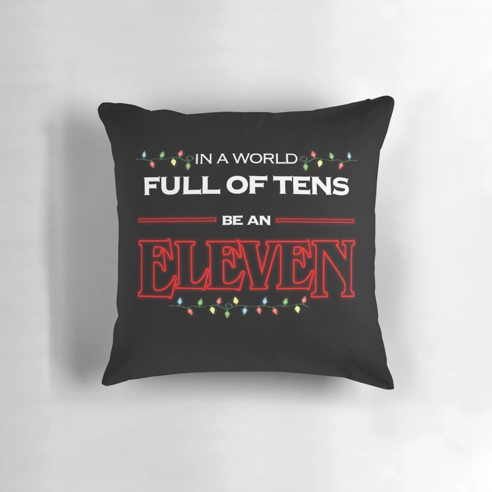 Eleven pillow featuring the iconic character from the hit TV series 'Stranger Things'
