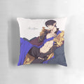 Elezen knight fantasy-inspired pillow with Aymeric design
