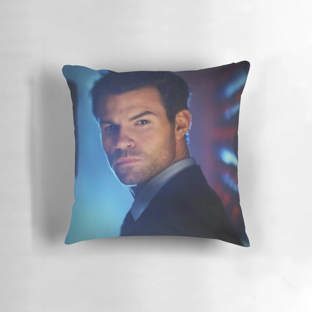 Elijah Mikaelson inspired pillow with the Mikaelson family crest