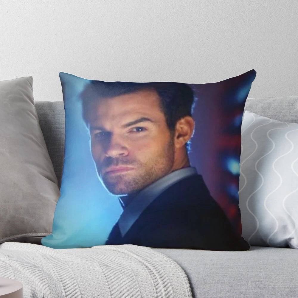 Elijah Mikaelson inspired pillow with the Mikaelson family crest