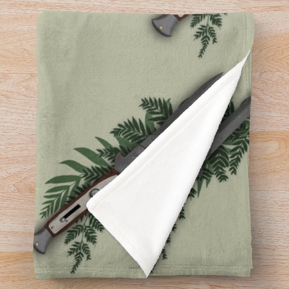 The Last of Us Ellie's Knife-Themed Plush Blanket