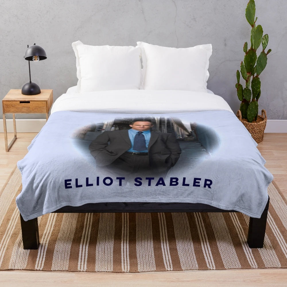 Plush blanket featuring Elliot Stabler from the TV show Law & Order: SVU