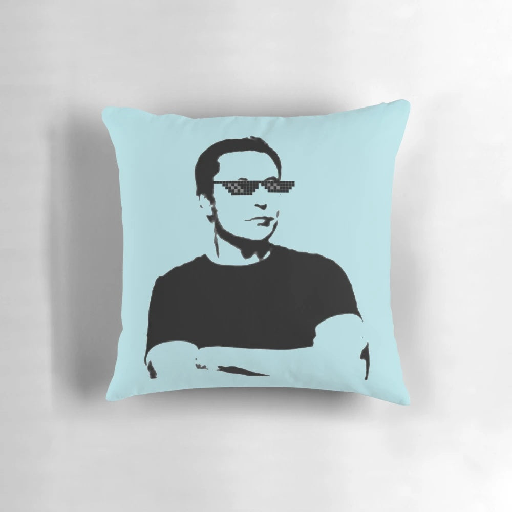 Elon Musk "Deal With It" Pillow - Featuring the iconic meme image of the tech billionaire