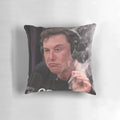 Elon Musk inspired meme pillow with humorous, pop culture design