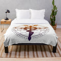 Fullmetal Alchemist-inspired plush blanket featuring the Elric brothers logo