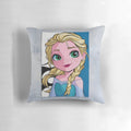 Elsa Frozen Pillow - Soft, Cozy Decorative Cushion Featuring the Snow Queen from Disney's Animated Film 'Frozen