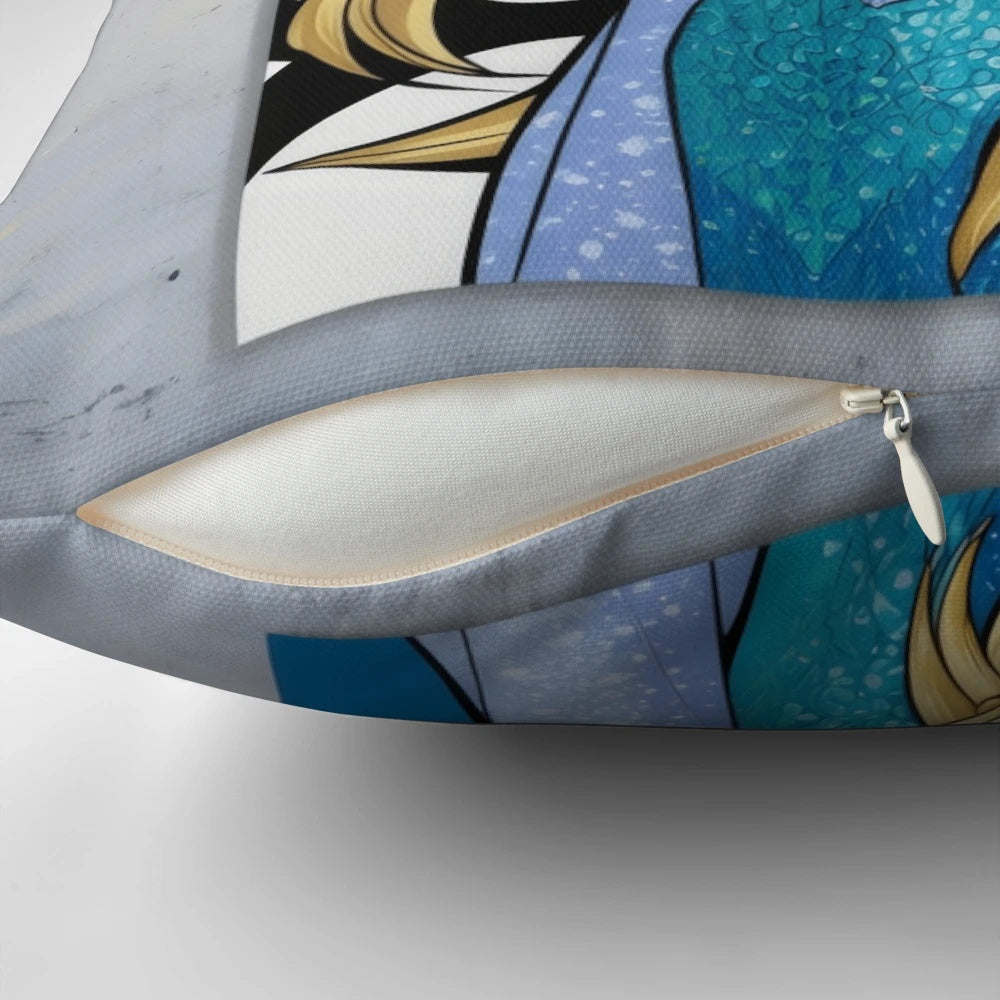 Elsa Frozen Pillow - Soft, Cozy Decorative Cushion Featuring the Snow Queen from Disney's Animated Film 'Frozen