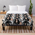 Elvira Mistress of the Dark inspired plush blanket with gothic and spooky design