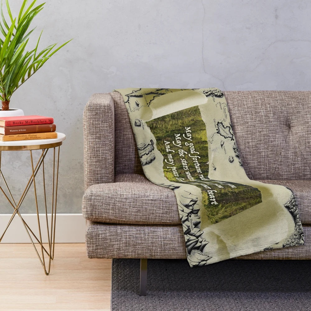 Eragon-inspired elvish plush blanket featuring fantasy elements