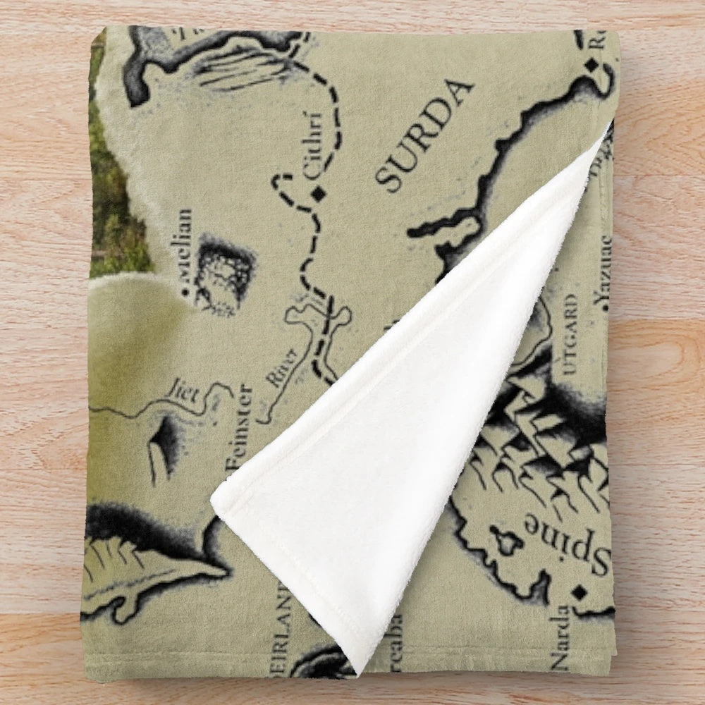 Eragon-inspired elvish plush blanket featuring fantasy elements