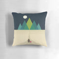 A soft, plush pillow featuring a brown bear design, perfect for travelers and adventurers