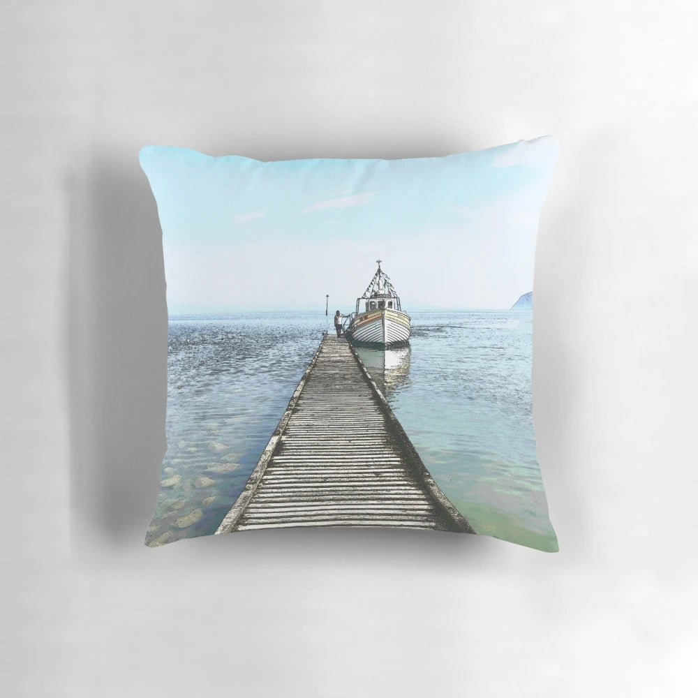 Endless Horizons Travel Pillow featuring a stunning landscape design