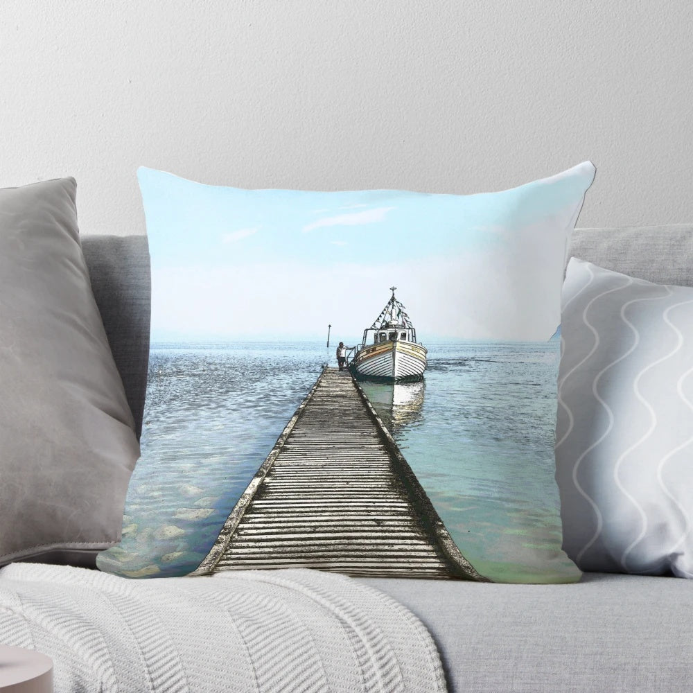 Endless Horizons Travel Pillow featuring a stunning landscape design