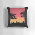 Sunset-themed pillow featuring characters from The Lord of the Rings: The Fellowship of the Ring