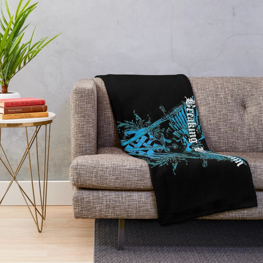 Ember rock music plush blanket with Breaking Benjamin-inspired design