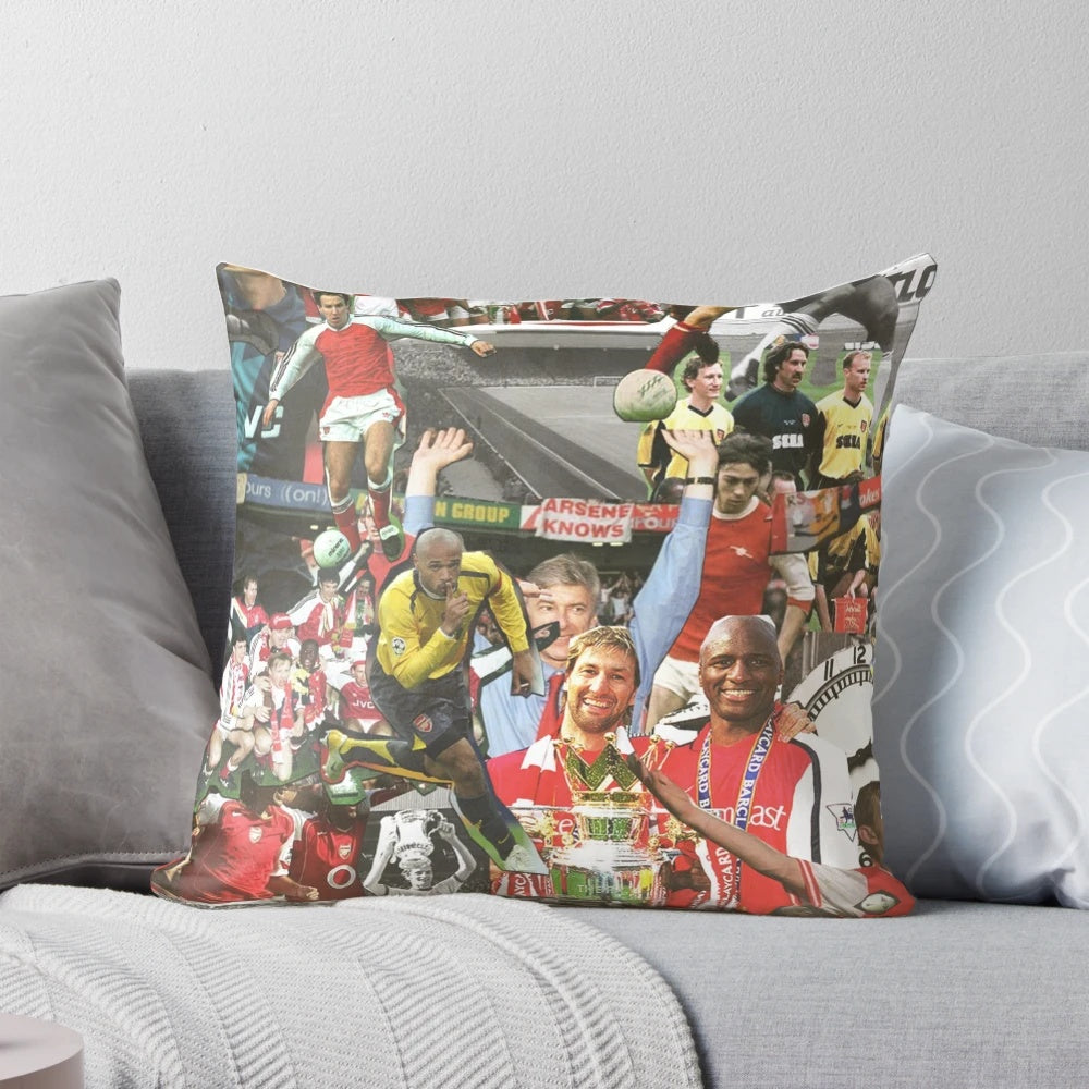 Arsenal FC Retro Pillow showcasing the club's classic crest and colors