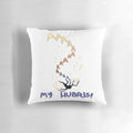 Decorative pillow featuring Greek mythology theme of hubris and Icarus