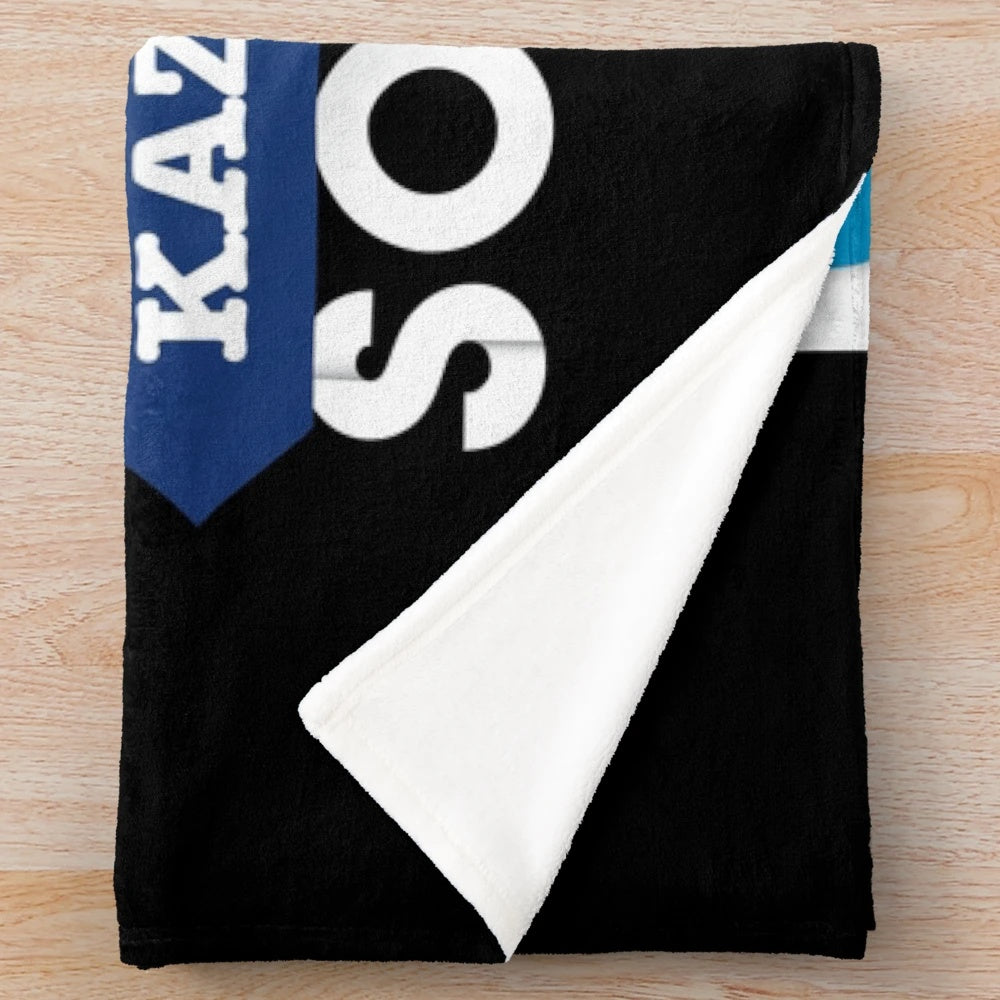 Kazakhstani-inspired plush blanket for a cozy home
