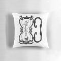 A stylish pillow featuring a skull design, embodying the cycle of life and death.
