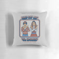 A vintage-inspired pillow promoting a lifestyle of relaxation and leisure